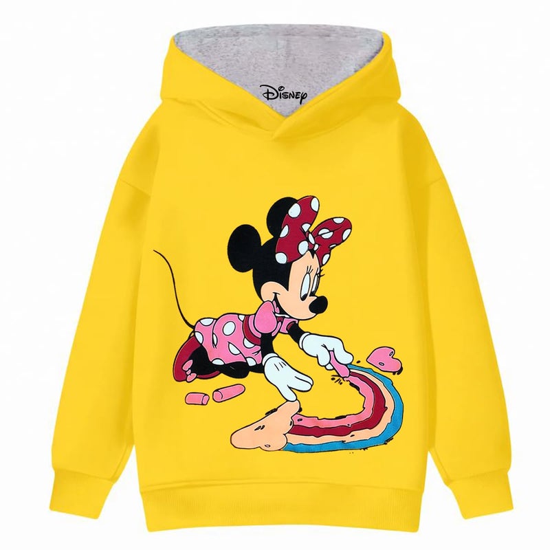 Kuchipoo Girls Regular Fit Round Neck Winterwear Hood (© Disney-HOD-204, 9-10 Years, Multi-Colored) - Image 5
