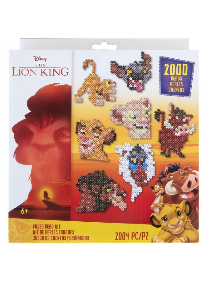 Perler 80-57046 Disney's The Lion King Fused Bead Craft Activity Kit, Includes 9 Patterns, Multicolor, 2004 Pieces - Image 1