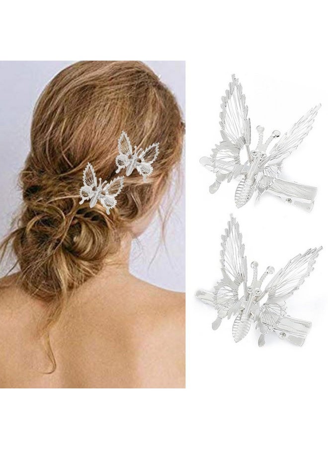 Butterfly Hair Clips Silver Butterfly Hair Barrettes Moving Butterfly Decorative Hair Pins Hair Accessories For Women And Girls Pack Of 2 - pzsku/ZFE4EC80C1D5A6CD078F9Z/45/_/1707981130/210848c5-0687-46f7-a7da-1cbd33c18d7a