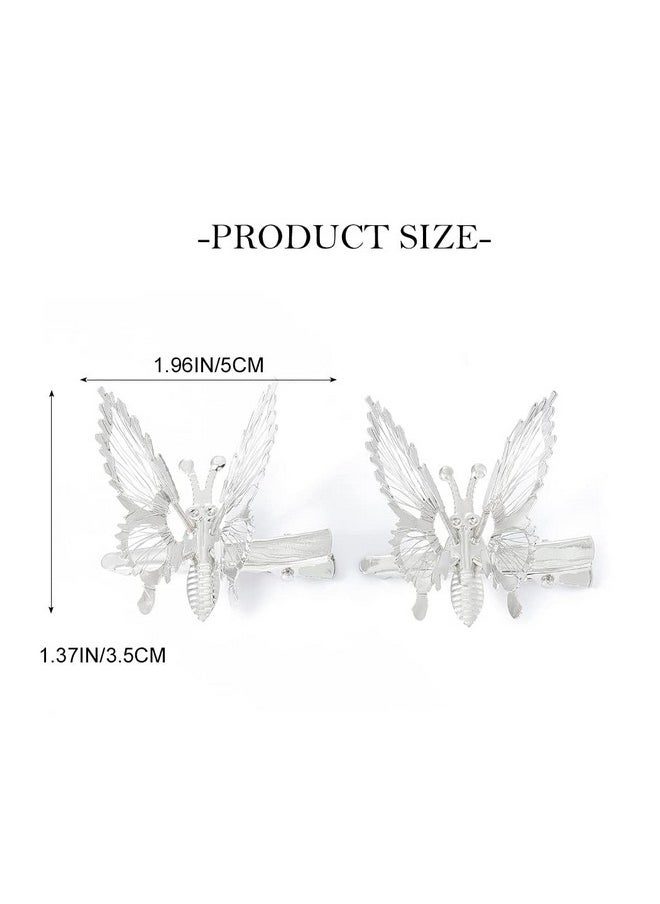 Butterfly Hair Clips Silver Butterfly Hair Barrettes Moving Butterfly Decorative Hair Pins Hair Accessories For Women And Girls Pack Of 2 - pzsku/ZFE4EC80C1D5A6CD078F9Z/45/_/1707981152/4c55b504-9c5e-4e57-939a-ad5348b02133