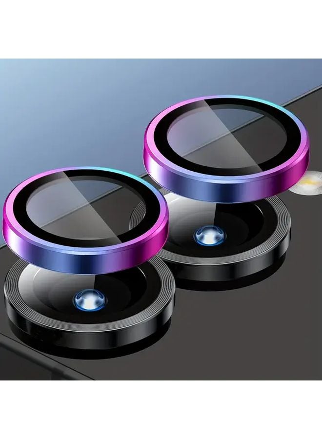 متوافق مع سامسونج جالاكسي زد فليب 7 واقي عدسة الكاميرا زجاج مقوى بلون التاج - Image 1