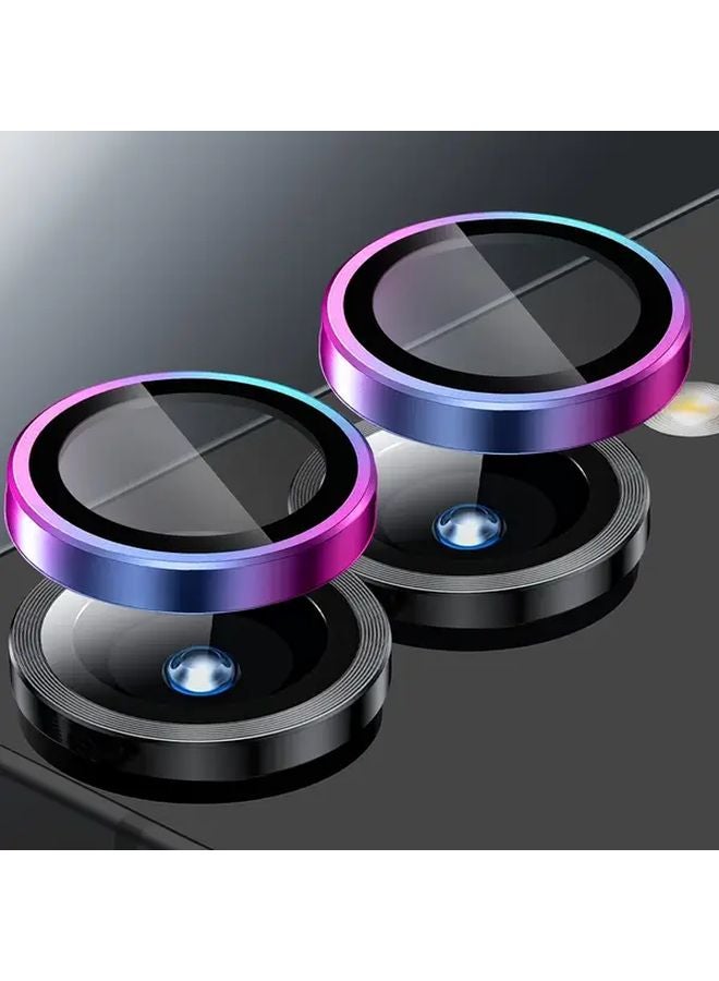 متوافق مع سامسونج جالاكسي زد فليب 7 واقي عدسة الكاميرا زجاج مقوى بلون التاج - Image 2