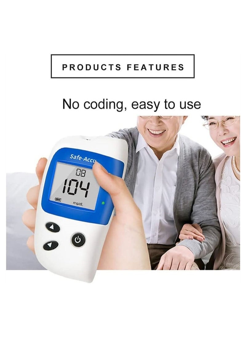 Y&D - Blood Glucose Monitor Kit Diabetes Testing Kit with 1 Glucometer 50 Sugar Test Strips Lancing Device Lancets Travel Case for Meter and Diabetic Supplies - Image 1