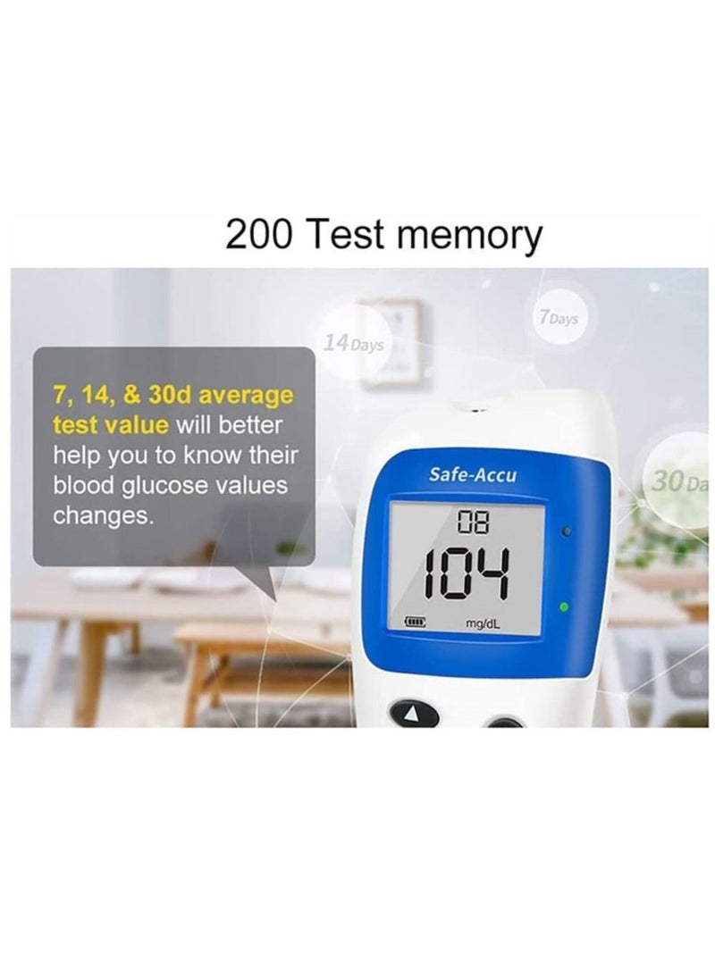 Y&D - Blood Glucose Monitor Kit Diabetes Testing Kit with 1 Glucometer 50 Sugar Test Strips Lancing Device Lancets Travel Case for Meter and Diabetic Supplies - Image 1