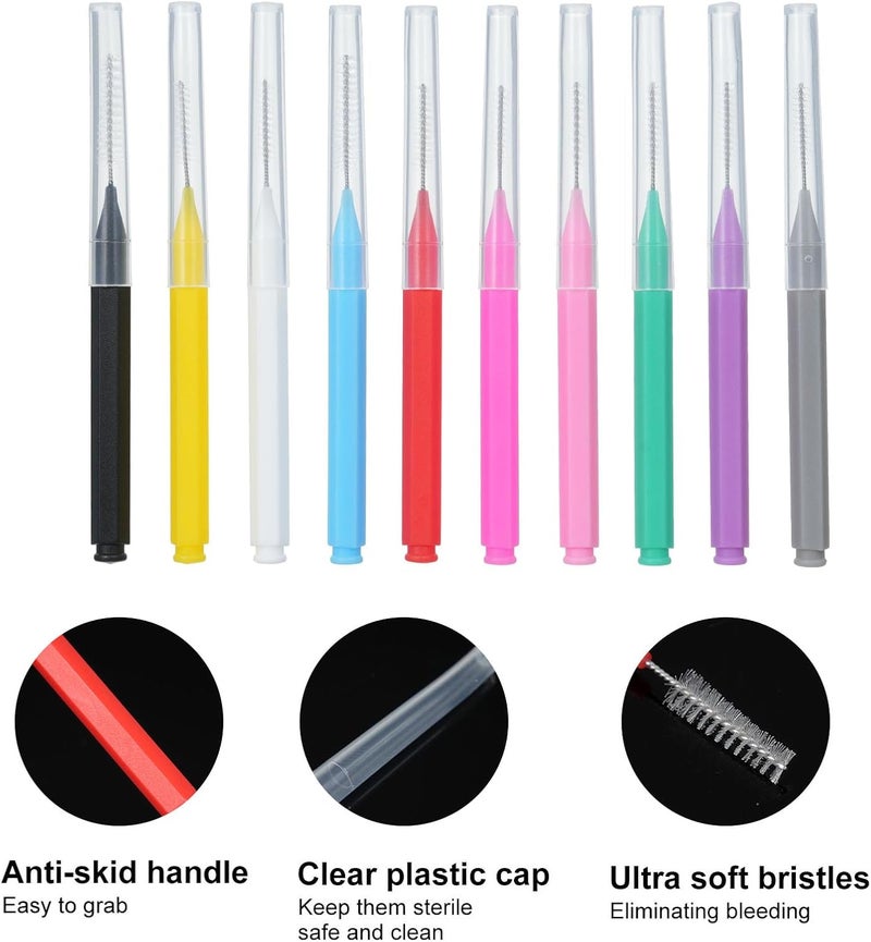 Eacam 1set 100 Pieces Inter Brushes Floss Toothpick Braces Brush Tooth Cleaning Tool Oral Care - Image 5
