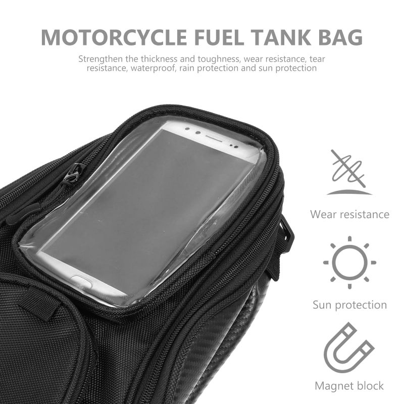 Motorcycle Fuel Tank Bag Large Capacity Magnetic Waterproof Tool Storage Pouch - Image 5