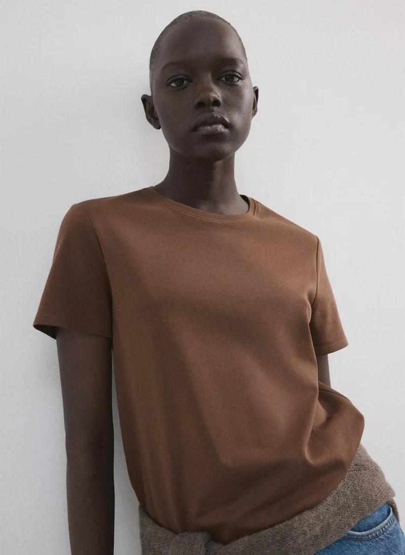 مانجو Short-sleeved cotton t-shirt