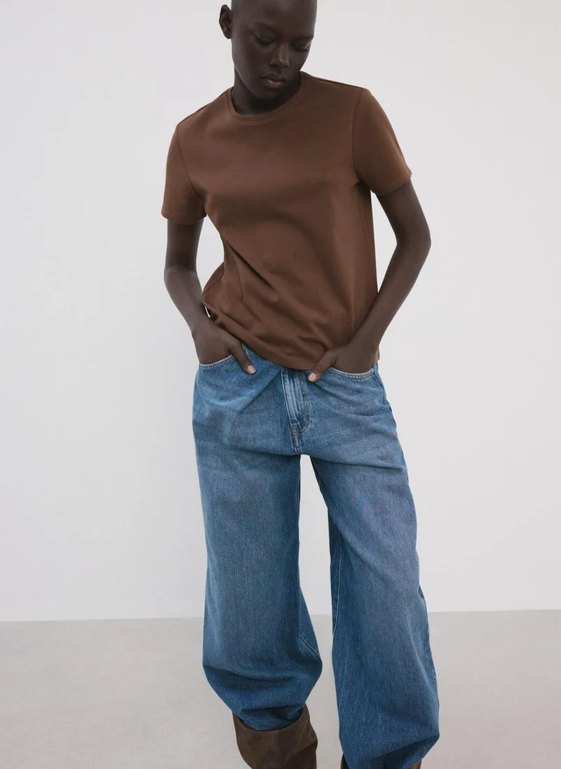MANGO Short-sleeved cotton t-shirt