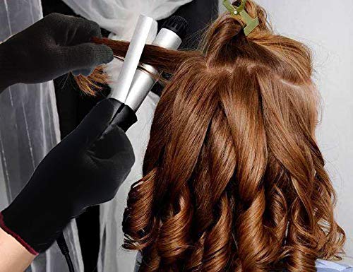 AFT90 2 Heat Resistant Glove for Hair Styling, Curling Iron, Flat Iron and Curling Wand, Black, Pink Edge - Image 5