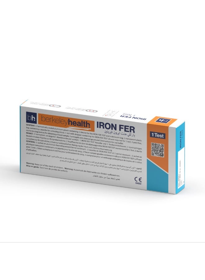 Berkeley health Iron Fer Rapid Home Self-Test (Anemia Test) - Image 2