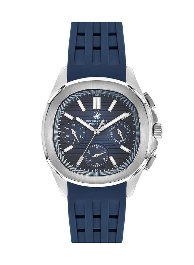 BEVERLY HILLS POLO CLUB Beverly Hills Polo Club BP3211X.499 Men Multi Function Display Watch & Silicone Strap Dark Blue