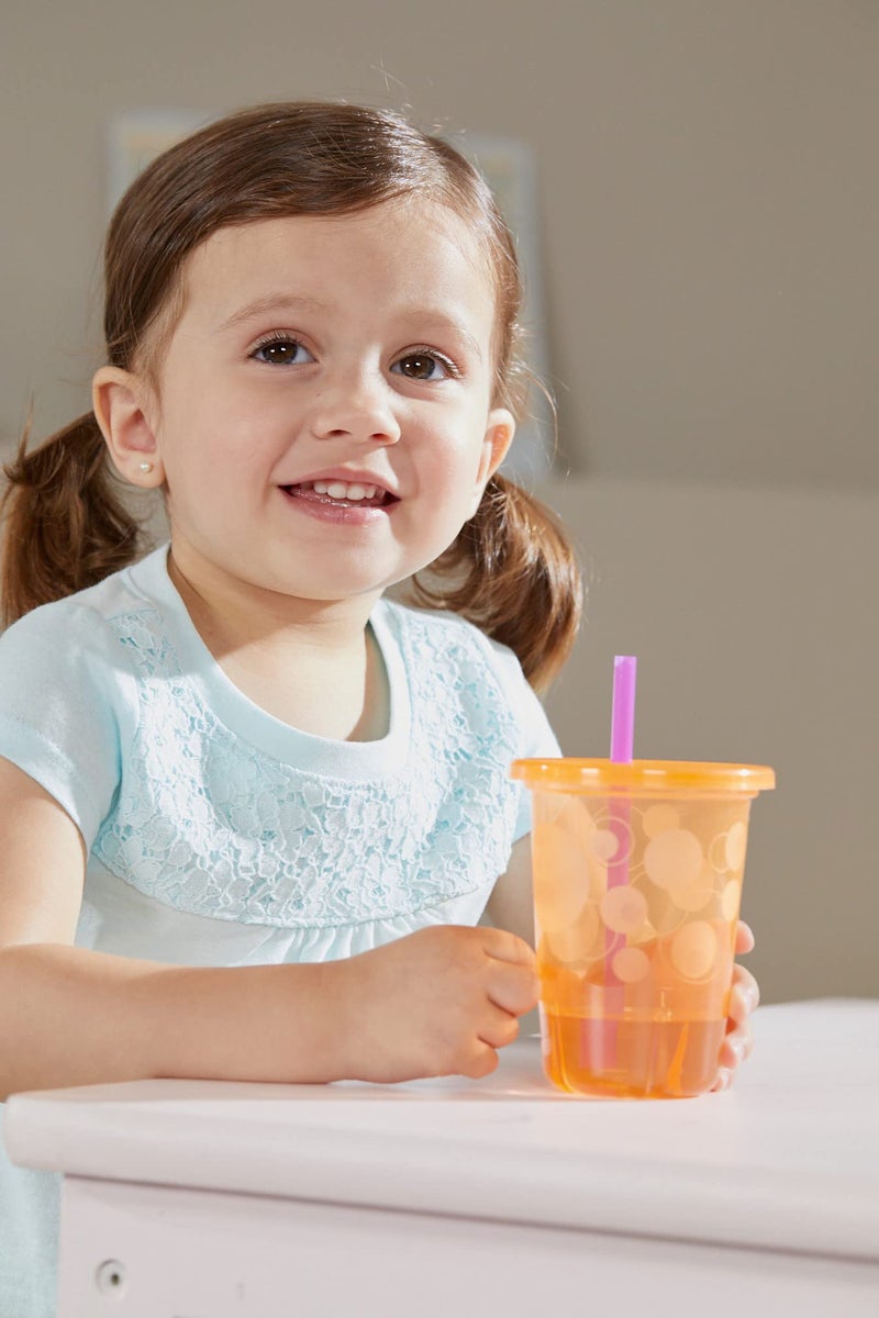 The First Years Take & Toss Toddler Straw Cups - Spill Proof and Dishwasher Safe Toddler Cups with Straws - Toddler Feeding Supplies - 10 Oz - 4 Count - Image 3