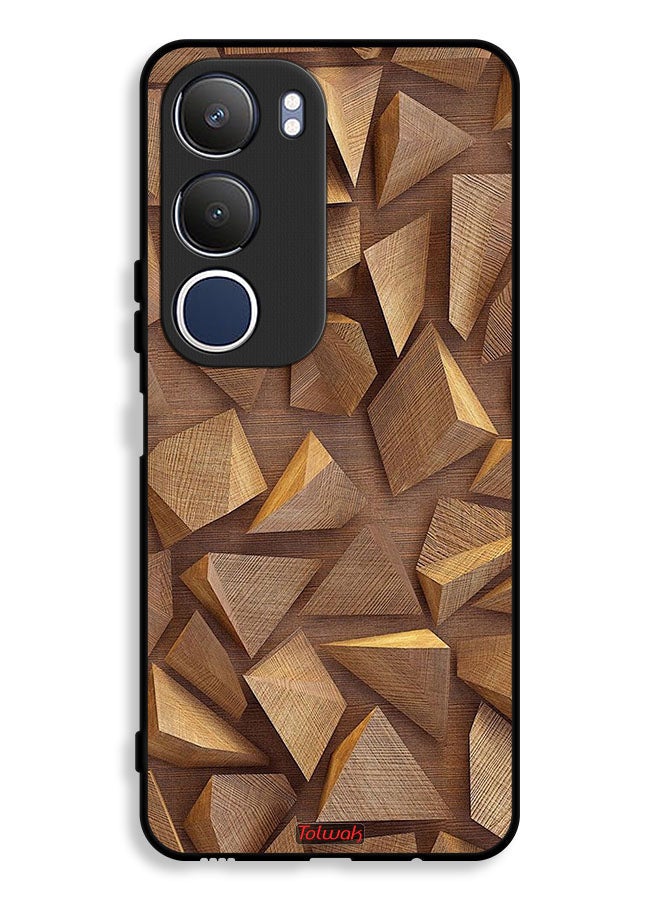 Tolwak Vivo Y19s 4G Protective Case Cover Wood Pieces Art - Image 1