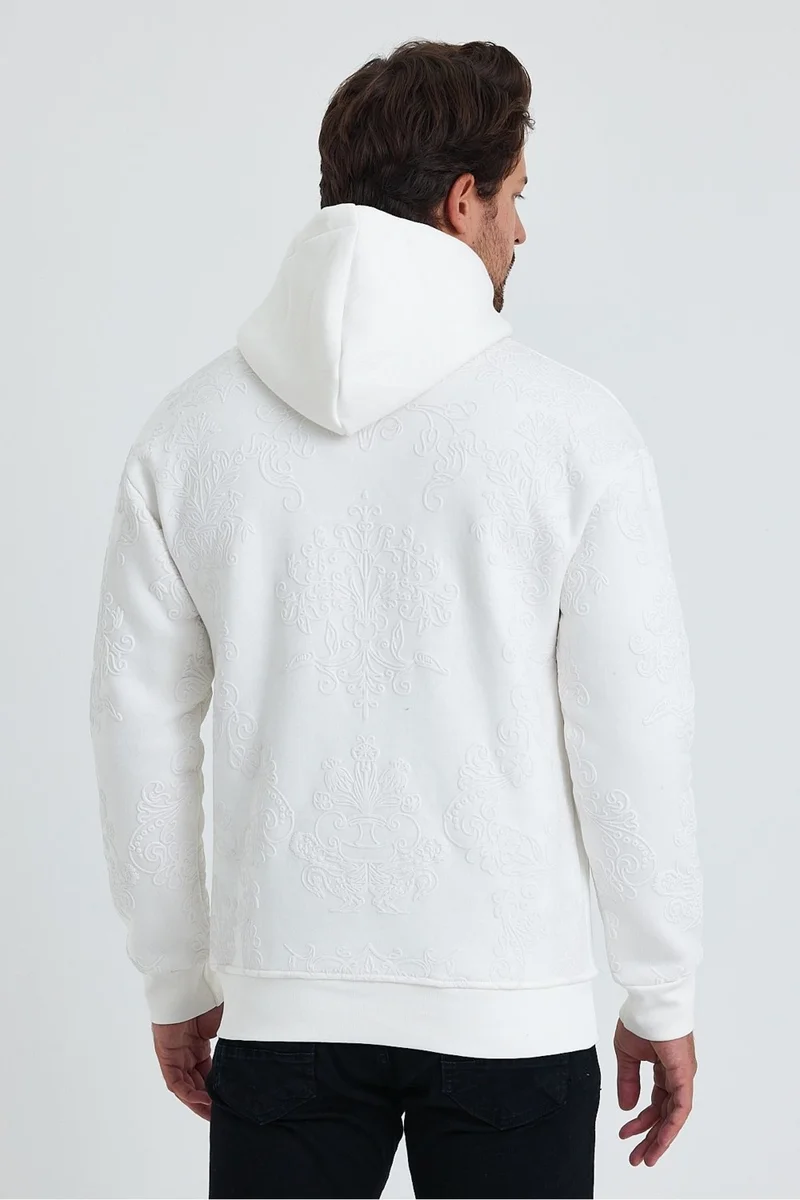 كوول تارز Cool Style Men's Selanik Standard Fit Regular Cut Polar Fleece Inside 3 Thread Hooded Cotton Sweatshirt