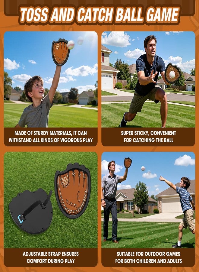 HYES Toss and Catch Ball Set, Outdoor Games for Kids, Beach Yard Camping Toys for Adult & Family, Kids Baseball Glove for 3 4 5 6 7 8+ Year Old Boys & Girls (2 Paddles & 3 Balls) - Image 5