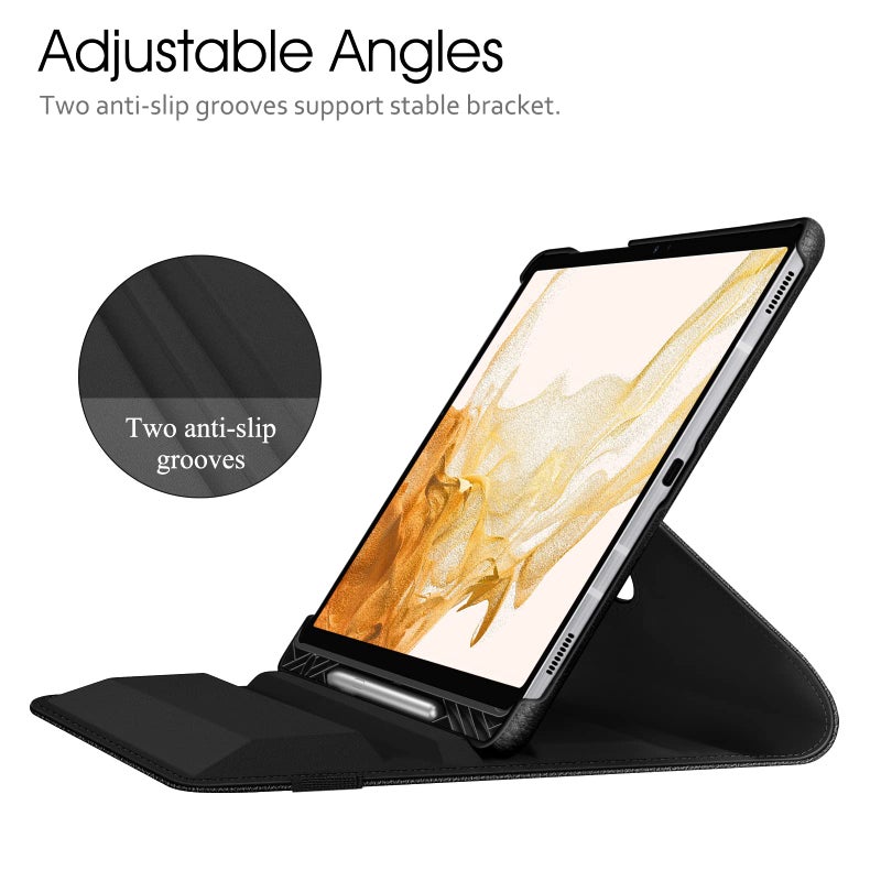Fintie Rotating Case for Samsung Galaxy Tab S8 Plus 2022/S7 FE 2021/S7 Plus 2020 12.4 Inch with S Pen Holder, 360 Degree Swiveling Stand Cover Auto Sleep/Wake, Black - Image 5