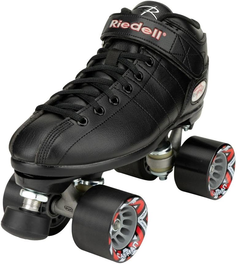 Riedell R3 Quad Roller Skates for Indoor/Outdoor Use - Black - Size 6 - Image 1