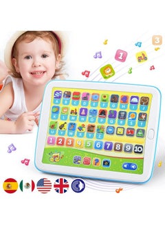 Bilingual Spanish & English Learning Toys For Toddlers 1 3 Kids Interactive Learning Tablet Childrens Alphabet Abc/Words/Numbers/Colors Learning Pad Learning & Education Toy For Babies 24 Month+
