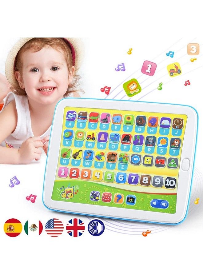 PLAY - Bilingual Spanish & English Learning Toys For Toddlers 1 3 Kids Interactive Learning Tablet Childrens Alphabet Abc/Words/Numbers/Colors Learning Pad Learning & Education Toy For Babies 24 Month+ - Image 1