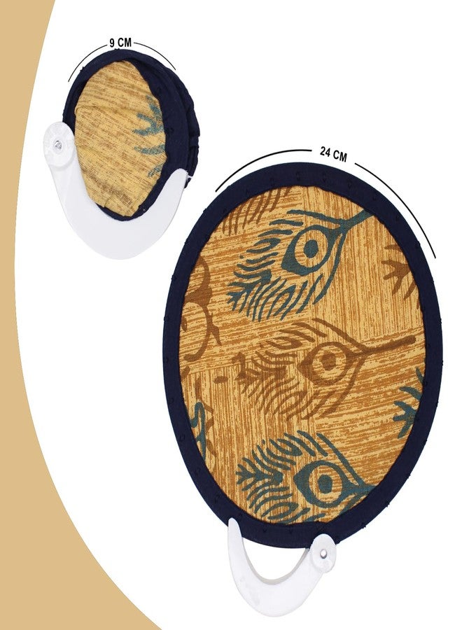 BOXO Set Of 2 Hand Held Folding Hand Fan/Pankhi for Summers Waterproof Hand Fan Gift Fan for Kids and Adults - Image 2