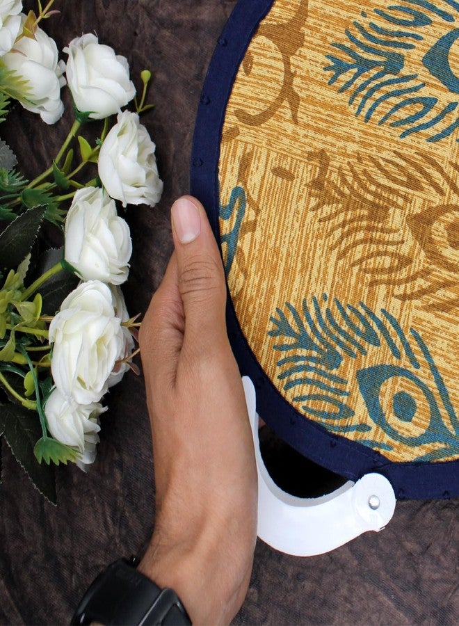 BOXO Set Of 2 Hand Held Folding Hand Fan/Pankhi for Summers Waterproof Hand Fan Gift Fan for Kids and Adults - Image 3