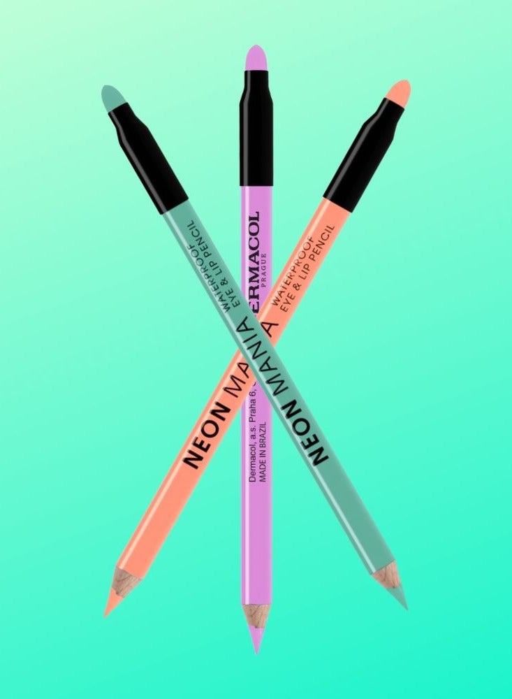 Dermacol Neon Mania Waterproof Eye and Lip Pencil Intense Color No.01  1.1g - Image 2