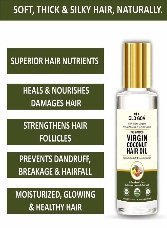 OLDGOA Cold Pressed Virgin Coconut Hair Oil | With Activated Lemon & Sea Salt | Pre-Shampoo Hair Oil for Healthy, Long, Silky & Strong Hair | Non-Sticky & Non-Greasy | For Women & Men | 100ml - Image 3