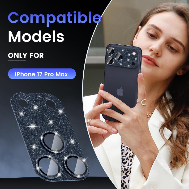 Tensea for iPhone 17 Pro Max Camera Lens Protector, Metal Aluminum Alloy Tempered Glass Cover Camera Screen Protector Accessories, Case Friendly - Image 2