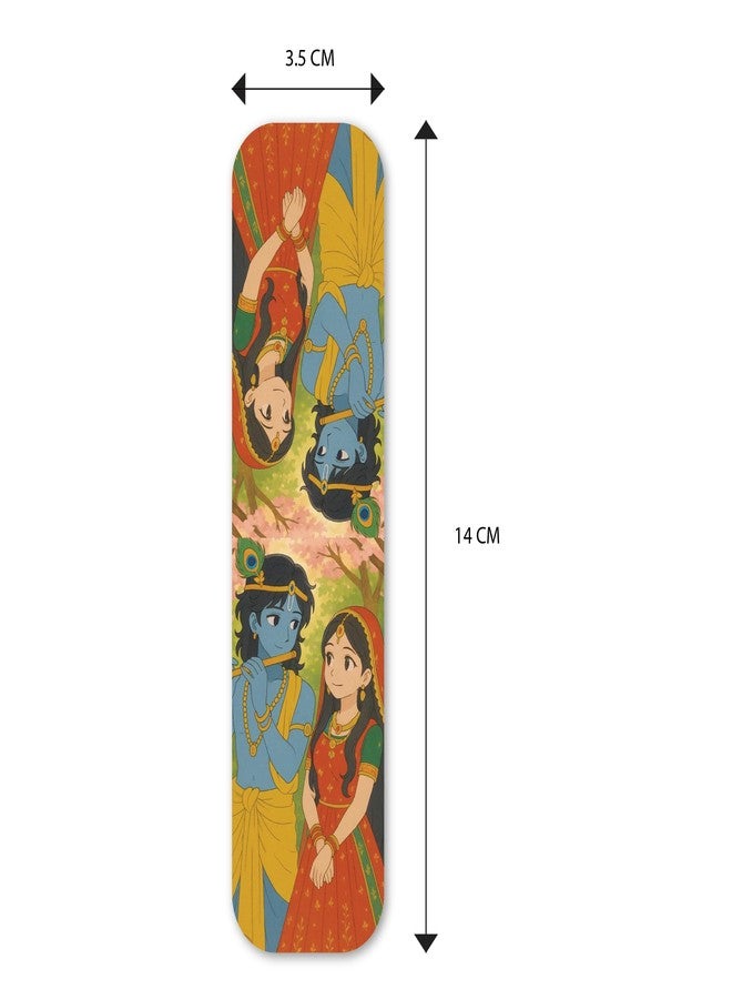 OneOclock Sanatani Magnetic Bookmarks for Book Readers, Book Mark Gifts for BookLovers | Bookmarks for Books | Gift for Reader (Radha Krishna) - Image 2
