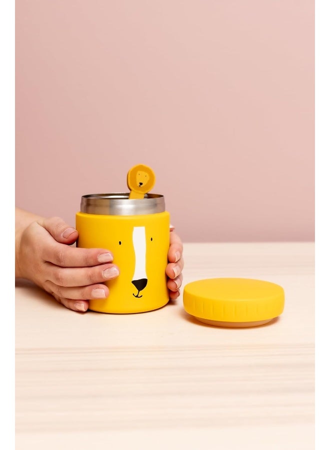 Trixie Insulated Food Jar - Mr. Lion | 350ml | Leak-Proof & Portable | Keeps Food Hot or Cold | Stainless Steel | Kids' Lunch Container - Image 4