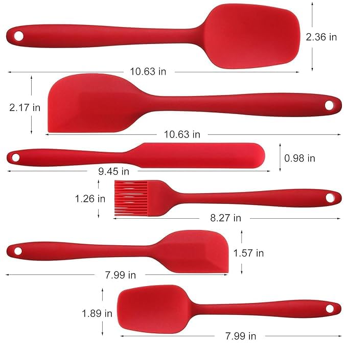 CARTIFY 6Piece Air Fryer Accessories Set 210ml FoodGrade Refillable Oil Sprayer Bottle with 6 Silicone Spatulas for Healthy Cooking Baking Frying - Image 2