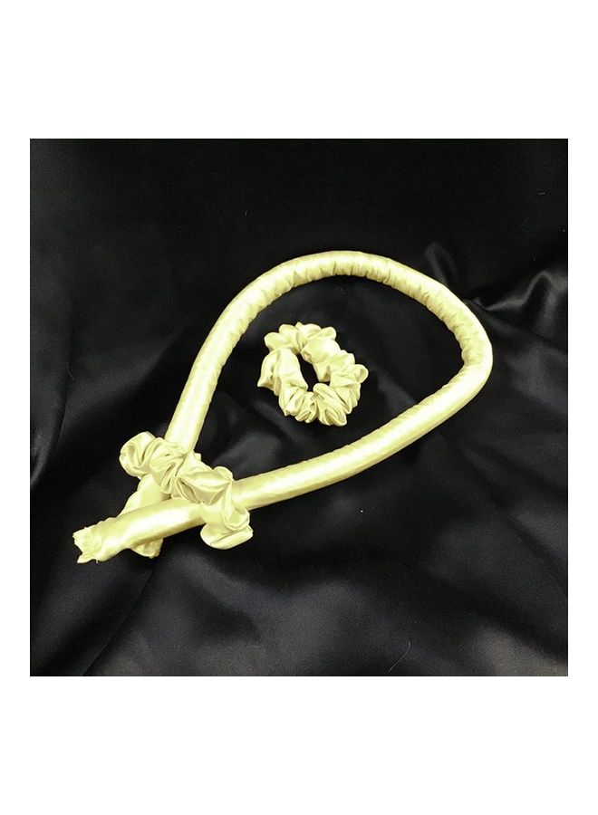 NIBEMINENT DIY Headband Silk Heatless Hair Curlers Green - Image 4