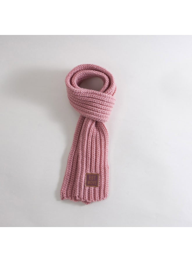 Children's Scarf Autumn And Winter Parent-child Student Children's Small Scarf Women's All-match Warm Knitted Wool Short Cute Scarf