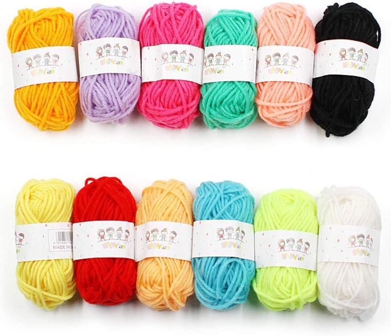 klarako 12pcs 2mm 4klarako strand Colorful Crochet Yarn Wool Portable 12 Colors Soft Handmade Knitting Wool Cord Perfect for Crafts, Knitting, Crocheting - Image 3