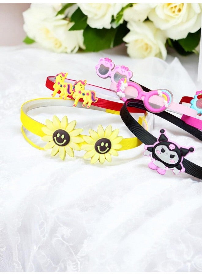 NEOBABY Cartoon Hairbands for Girls & Women - Cute and Funny Headbands for Kids, Toddlers & Babies | Fun Hair Accessories (Multiple Designs, Pack of 6 Pcs) - Image 5