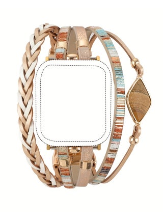 Bohemian Style Multi-Layer Woven Metal Bracelet Watch Band for Apple Watch -42/44/45/49mm, Ultra Ultra 2 SE 9 8 7 6 5 4 3 2 1 - pzsku/ZFE4FD061C38F17DD01E8Z/45/1748593678/c9470d86-7f27-4958-90ef-65e343cbb831
