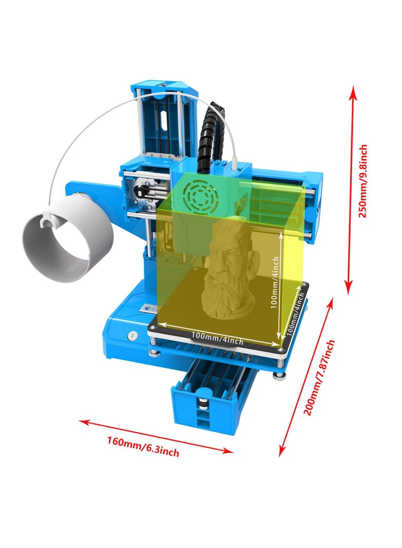 Easythreed K9 Mini 3D Printer for Household Education  Students 100*100*100mm Printing Size Support One Key Printing with 1.75mm 0.4mm Nozzle/CE Certificate - Image 2