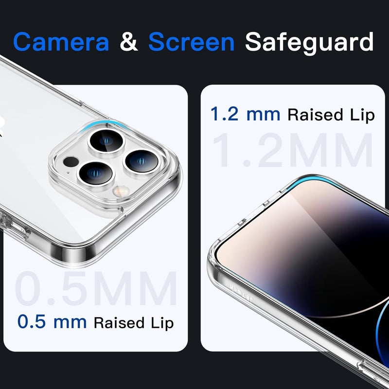 Jetech Case For Iphone 14 Pro Max 6.7-Inch, Shockproof Phone Bumper Cover, Anti-Scratch Clear Back Clear - Image 5