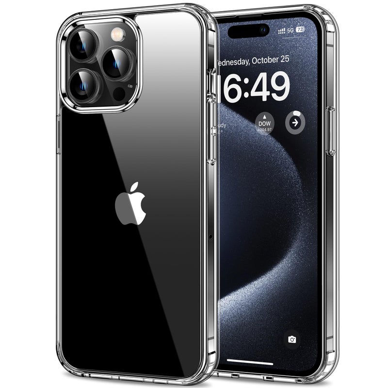 HOOMIL Case for iPhone 15 Pro Max 6.7-Inch, Anti-Yellowing, Drop Protection, Anti-Scratch Transparent Hard Back Phone Cover - Crystal Clear - Image 1