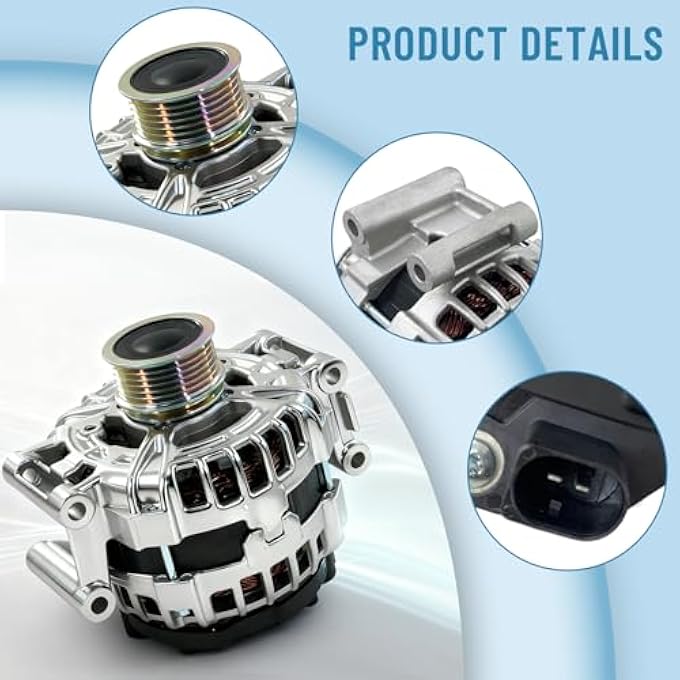 Minjiang 12V 140A Alternator Compatible with Volkswagen Jetta/Beetle/Passat 1.8L/2.0L L4 2013 2014 2015 2016 2017, 6-Groove Clutch Pulley Clockwise, Replaces 06J903023T, 06K903023, 06K903023X - Image 5