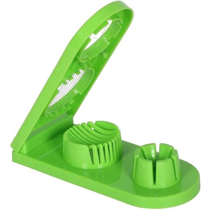 zoba Multifunctional stainless steel egg slicer—a tool for slicing hard-boiled eggs, cheese, and mushrooms featuring durable, sharp wires; easy to use and clean, and dishwasher-safe—a practical kitchen tool for salads and sandwiches. - Image 1