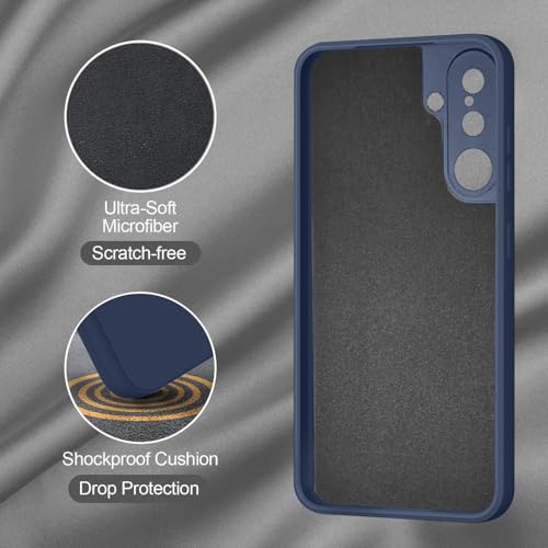 SBMS Genuine Liquid Silicone Back Cover Case for Samsung Galaxy A35 5G | Soft Micro-Fibre Lining Inside | Camera Protection Bump | Shockproof Back Cover Case for Samsung A35 (Blue) - Image 3