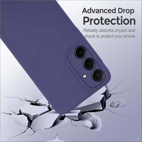 SBMS Genuine Liquid Silicone Back Cover Case for Samsung Galaxy A35 5G | Soft Micro-Fibre Lining Inside | Camera Protection Bump | Shockproof Back Cover Case for Samsung A35 (Blue) - Image 4