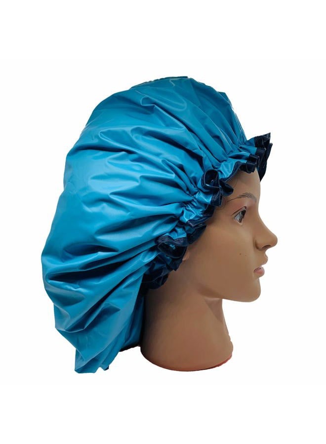 ELEBOX Premium Collection Super Jumbo Shower Cap for Braids Double-Layer Satin Waterproof Reusable Bonnet Sleep Cap - Image 3