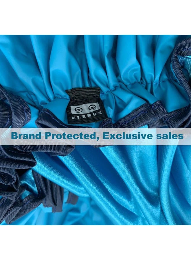 ELEBOX Premium Collection Super Jumbo Shower Cap for Braids Double-Layer Satin Waterproof Reusable Bonnet Sleep Cap - Image 4