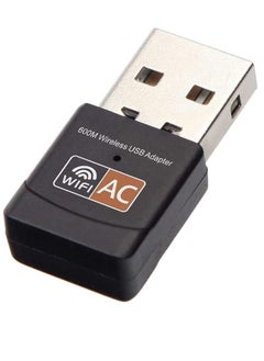 Generic USB WiFi Adapter, 600mbps Dual Band 2.4G/ 5G Wireless Adapter, Mini Wireless Network Card WiFi Dongle for Laptop/ Desktop/ PC, Support Windows10/8/8.1/7/Vista/XP/2000, Mac OS X 10.6-10.13  - Image 1