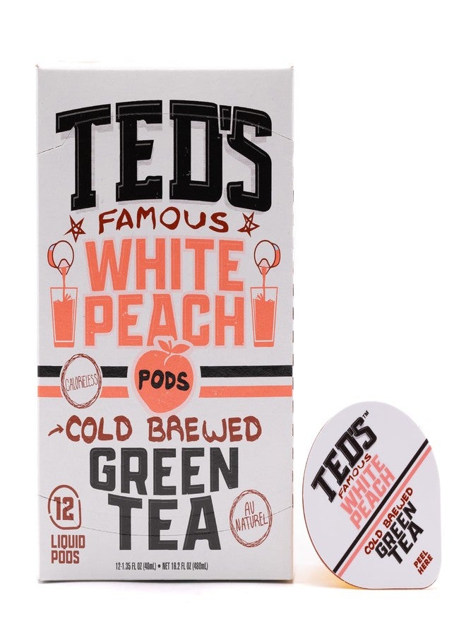 Java House Ted's Tea by Java House - Single Serve Liquid Concentrate Pods - Peel and Pour - White Peach Green Tea - Pack of 12 - Image 2