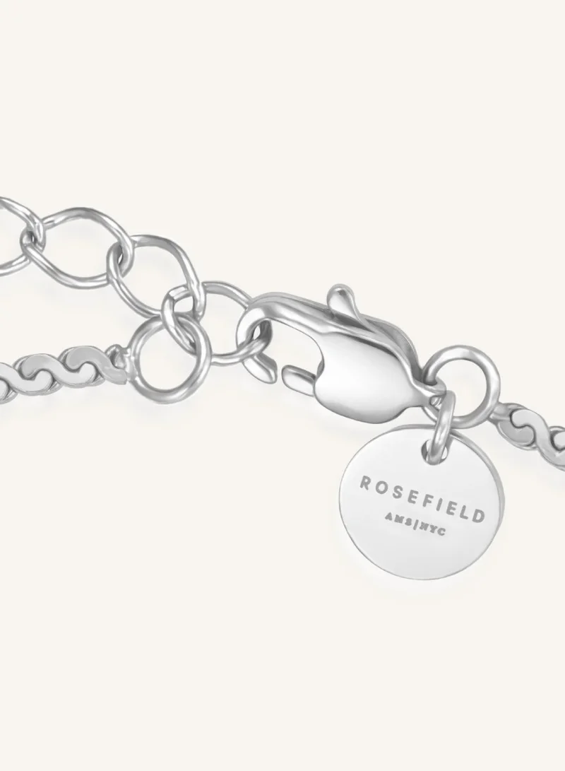 Rosefield  Marquise Wave Bracelet with Crystal, Silver Tone for Women | Best Price UAE