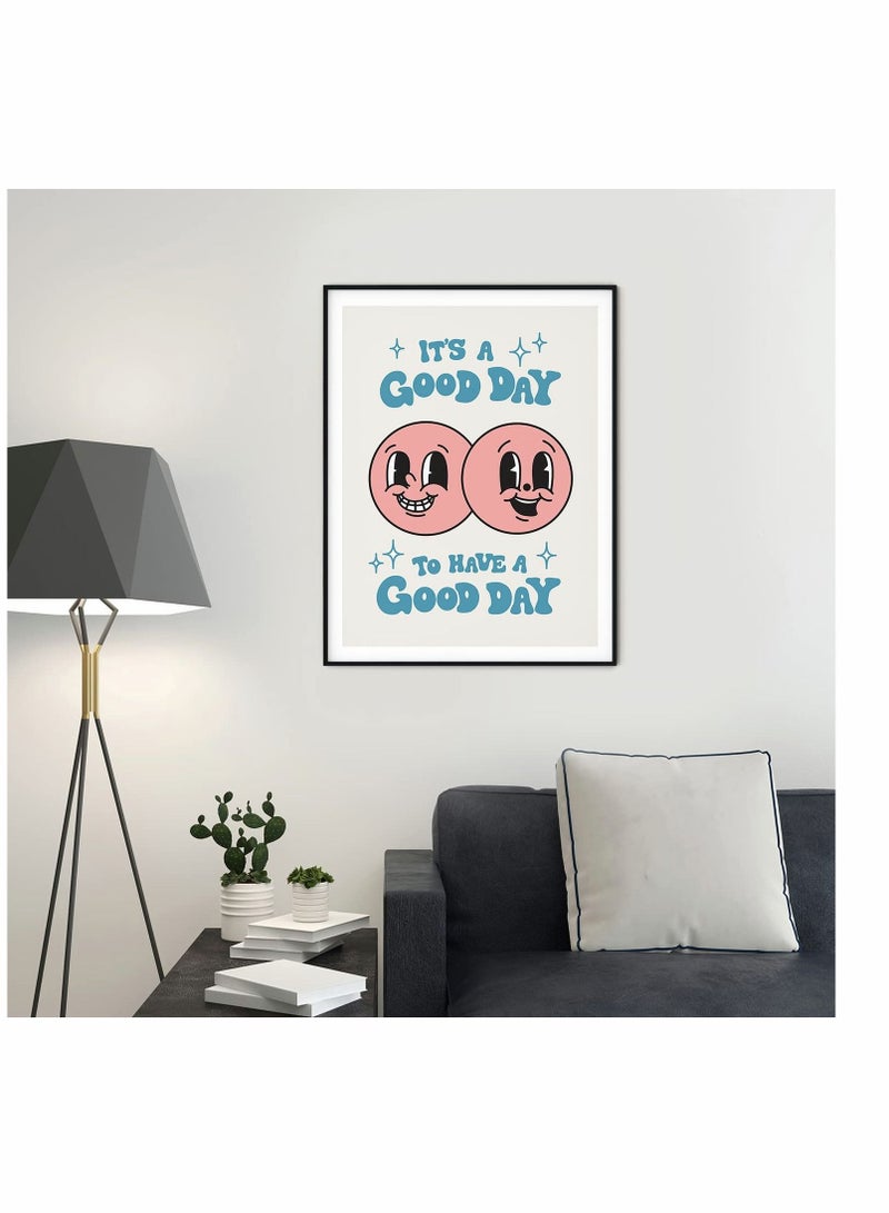 كاست ويف ملصق قديم ، KASTWAVE It's A Good Day Retro Happy Face Wall Art ، ملصق جمالي في الستينيات والسبعينيات من القرن الماضي ، ملصق جداري إيجابي ، ديكور غرفة لطيف ، ديكور حائط رائع ، ديكور حائط عصري للمراهقين - Image 5