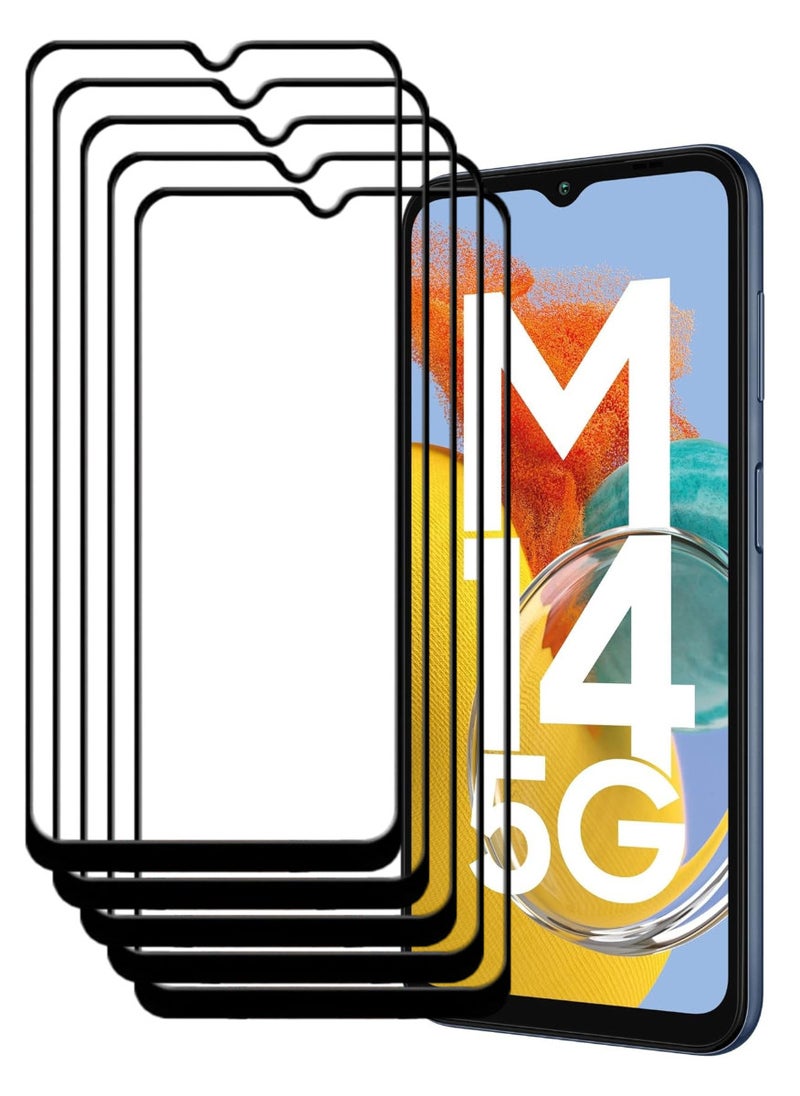 ACLIX 5 Pieces Antistatic ESD Dustproof Premium Quality High Definition Tempered Glass Screen Protector Designed For Samsung Galaxy M14 - Image 1